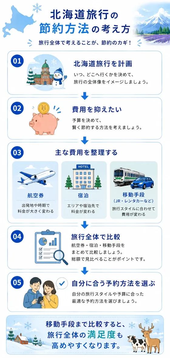 北海道旅行の節約方法の考え方