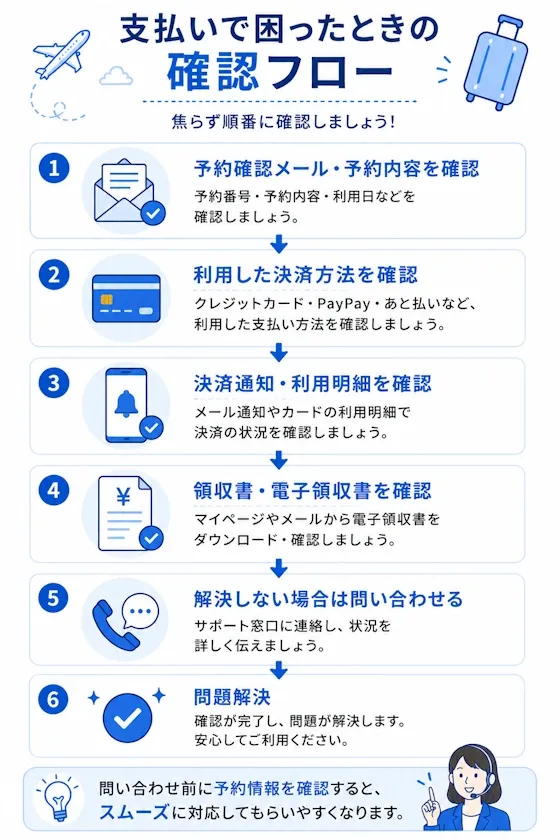 支払いで困ったときの確認フロー