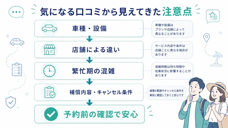 気になる口コミから見えてきた注意点