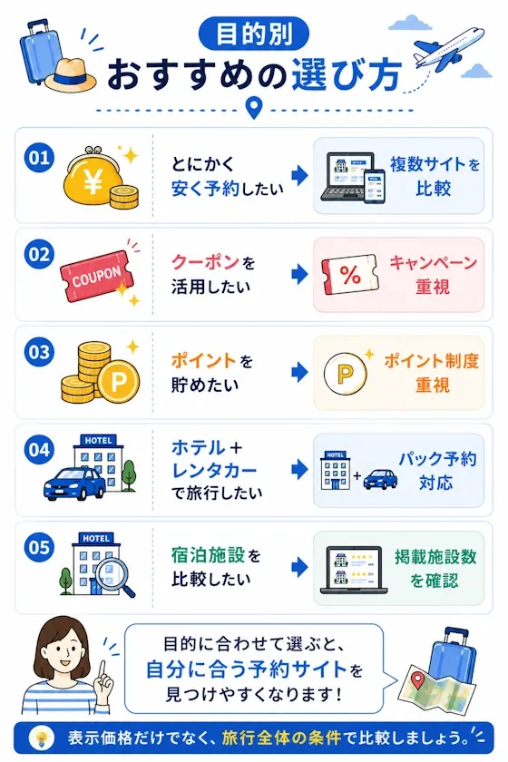 目的別おすすめの選び方