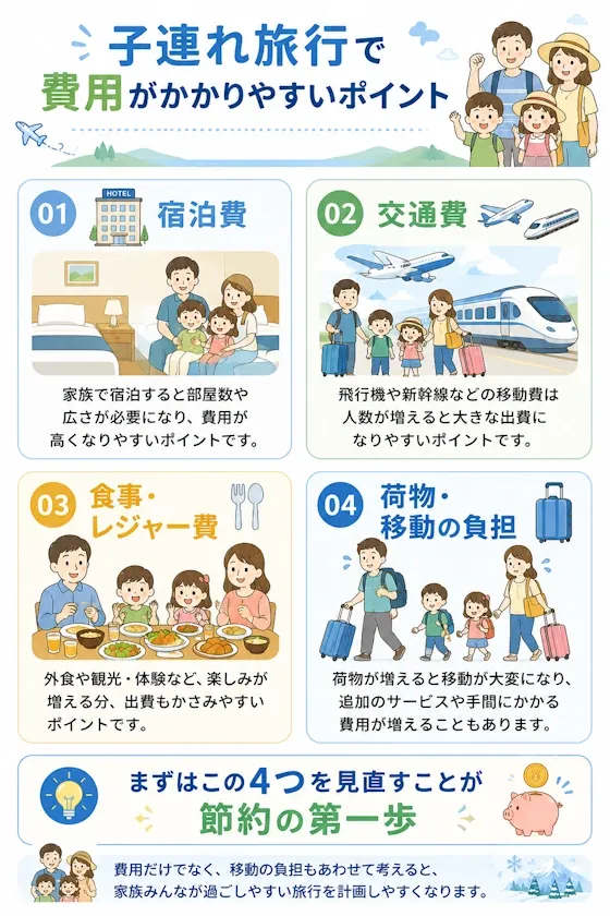子連れ旅行で費用がかかりやすいポイント